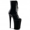 Bottines Plateformes Hautes Pleaser INFINITY-1020 Noir vernis