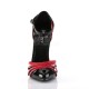 Escarpins Talons Hauts Pleaser DOMINA-412 Noir/Rouge vernis