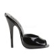 Taille 42 Mules Talons Hauts Pleaser DOMINA-101 Noir vernis